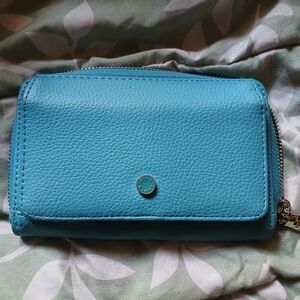 Steve Madden Core Zip Around Womens Leather Wallet